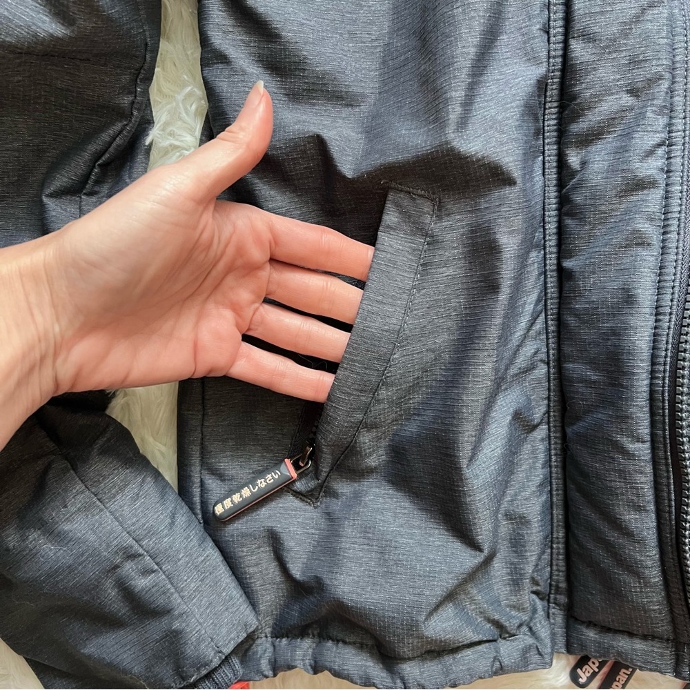Superdry Japan Grey Winter Fleece Lined Hooded Jacket - Picture 9 of 11